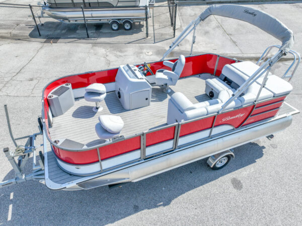 Red - 2024 Bentley 200 Fish Pontoon w/ Mercury 115ELPT CT & Wesco Trailer - Image 22