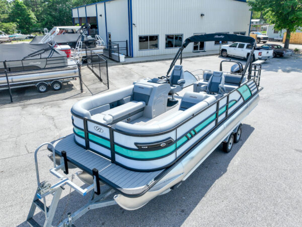 (SOLD) Aruba Blue - 2025 Bentley Elite 253DC Swingback w/ Mercury 300XL 25" & Trailer