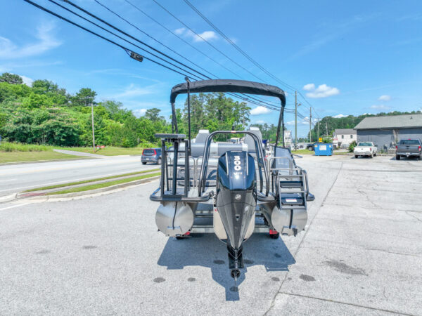 (SOLD) Aruba Blue - 2025 Bentley Elite 253DC Swingback w/ Mercury 300XL 25" & Trailer - Image 7
