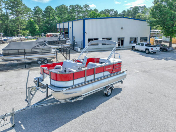 Red - 2024 Bentley 200 Fish Pontoon w/ Mercury 115ELPT CT & Wesco Trailer