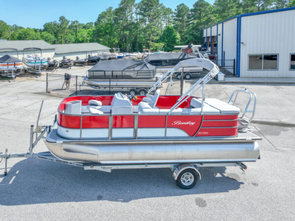 Red - 2024 Bentley 200 Fish Pontoon w/ Mercury 115ELPT CT & Wesco Trailer - Image 15