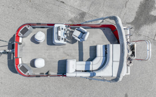 Red - 2024 Bentley 200 Fish Pontoon w/ Mercury 115ELPT CT & Wesco Trailer - Image 13