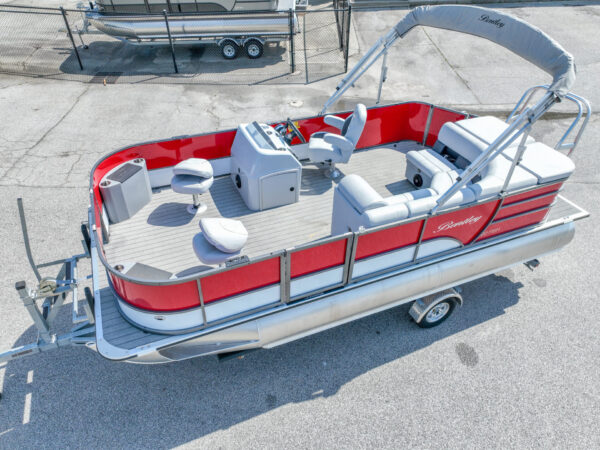 Red - 2024 Bentley 200 Fish Pontoon w/ Mercury 115ELPT CT & Wesco Trailer - Image 17
