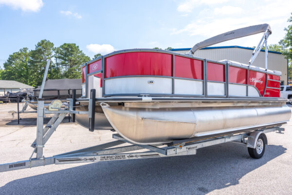 Red - 2024 Bentley 200 Fish Pontoon w/ Mercury 115ELPT CT & Wesco Trailer - Image 16