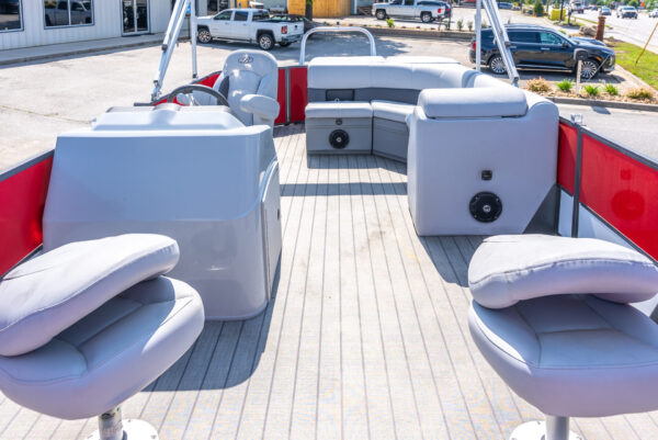 Red - 2024 Bentley 200 Fish Pontoon w/ Mercury 115ELPT CT & Wesco Trailer - Image 11