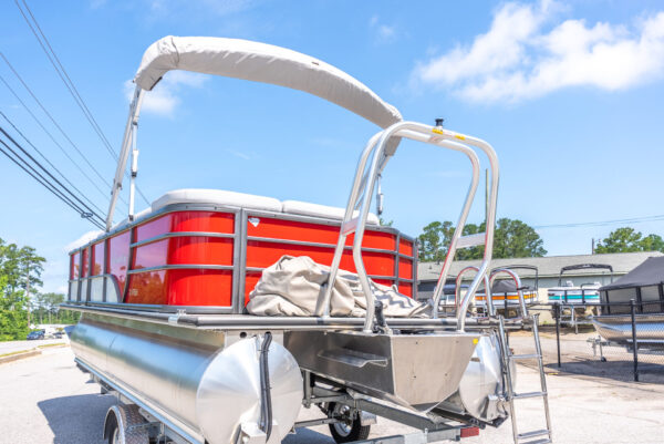 Red - 2024 Bentley 200 Fish Pontoon w/ Mercury 115ELPT CT & Wesco Trailer - Image 2