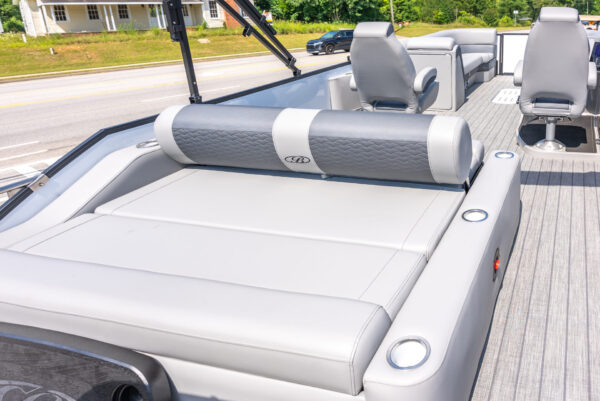 (SOLD) Aruba Blue - 2025 Bentley Elite 253DC Swingback w/ Mercury 300XL 25" & Trailer - Image 21