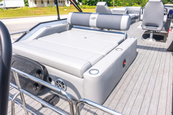(SOLD) Aruba Blue - 2025 Bentley Elite 253DC Swingback w/ Mercury 300XL 25" & Trailer - Image 20
