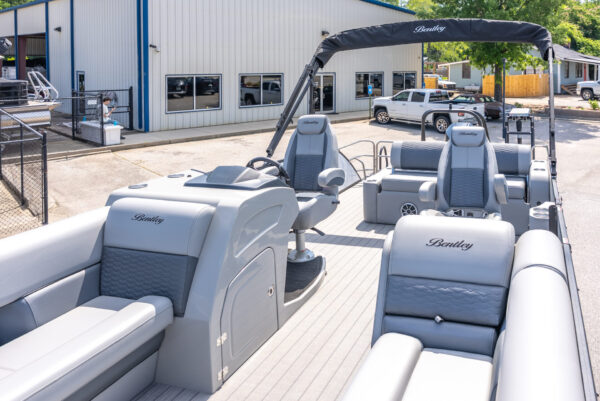 (SOLD) Aruba Blue - 2025 Bentley Elite 253DC Swingback w/ Mercury 300XL 25" & Trailer - Image 17