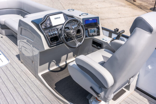 (SOLD) Aruba Blue - 2025 Bentley Elite 253DC Swingback w/ Mercury 300XL 25" & Trailer - Image 16