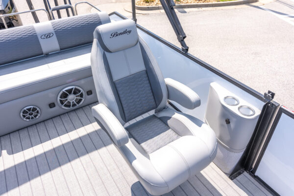 (SOLD) Aruba Blue - 2025 Bentley Elite 253DC Swingback w/ Mercury 300XL 25" & Trailer - Image 13